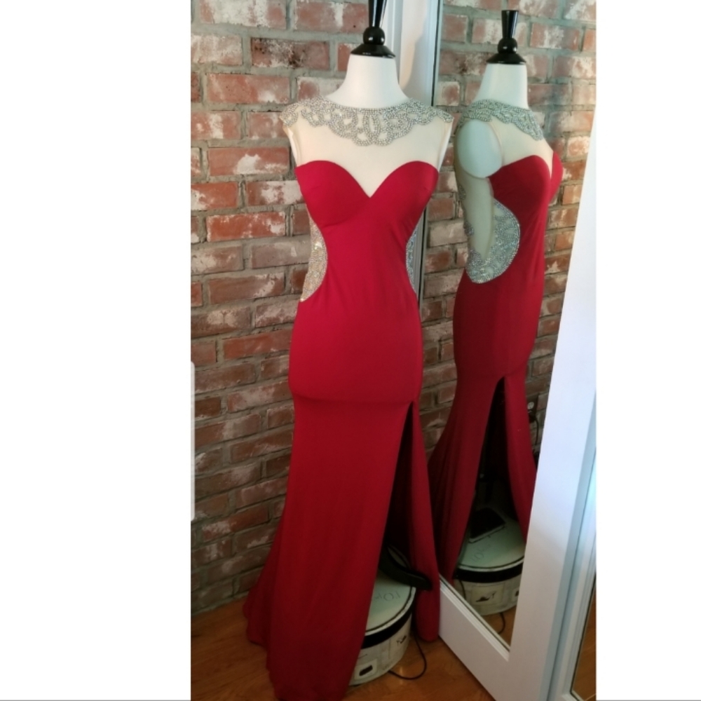 Jovani Red Sequin Dress Size 0